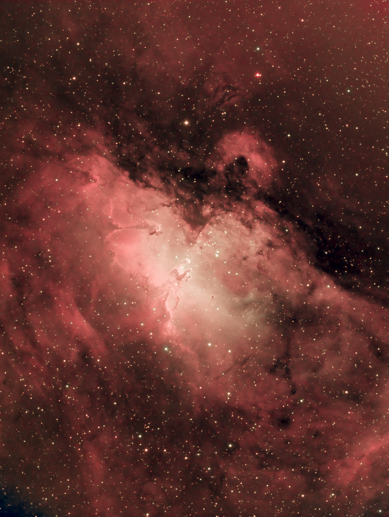 The Eagle Nebula (M16) with a new synthetic RGB approach to produce natural color from narrowband data.